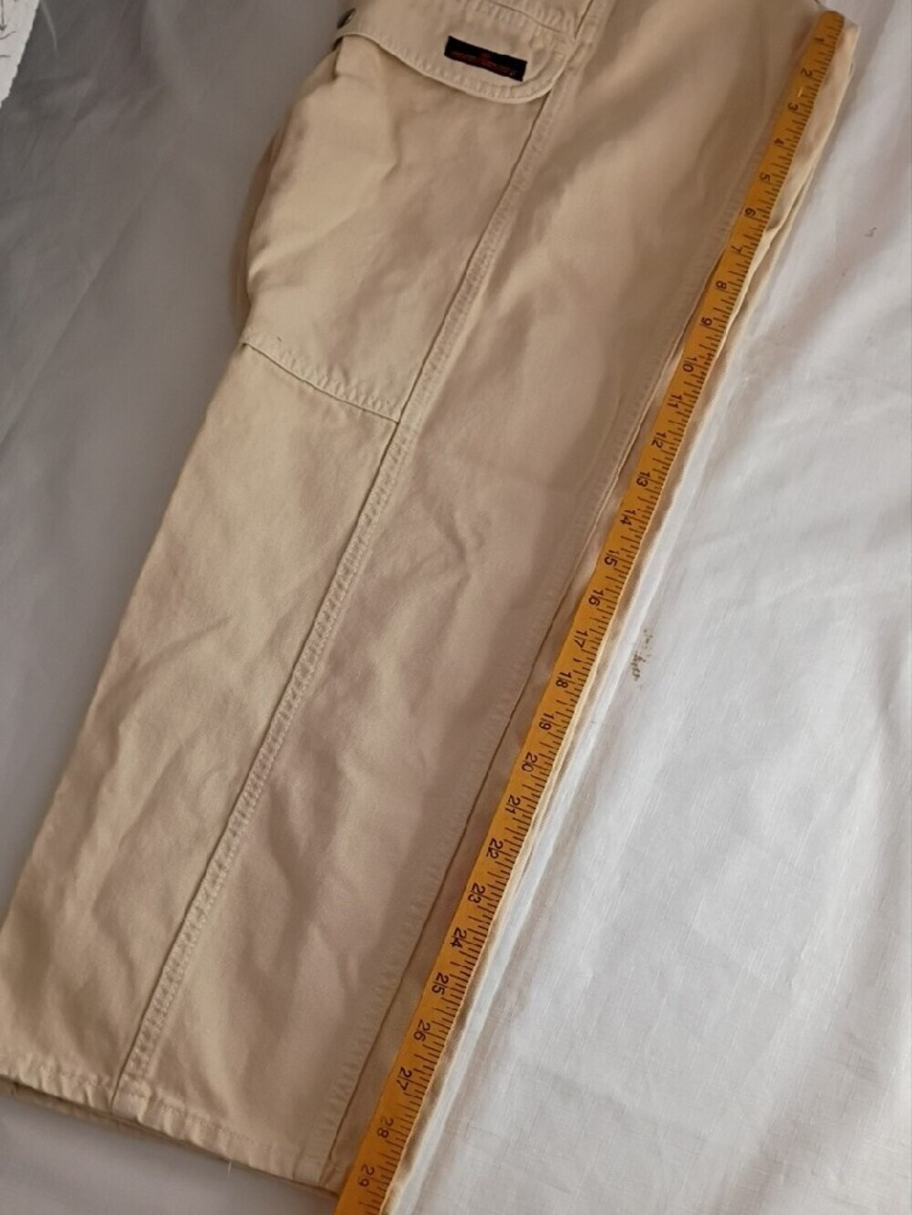 BDG  Women's Cream Urban Outfitters Y2k Cargo Pants Unisex Size 27 - Picture 9 of 13